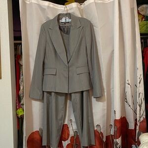 Nine West Classic Gray Pinstripe Suit